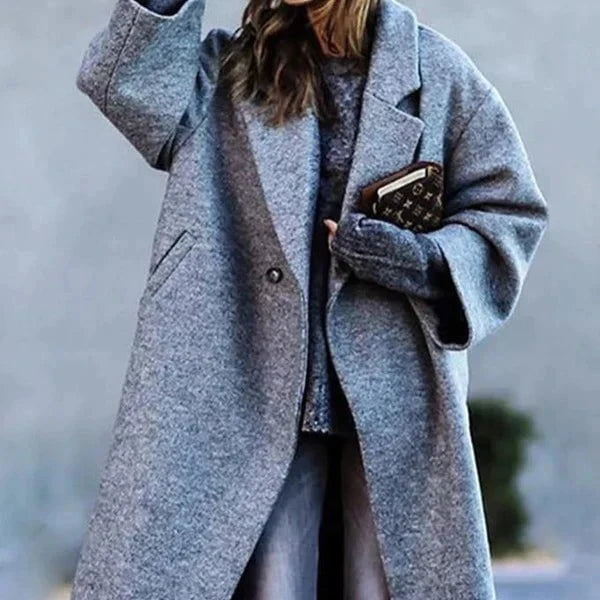 Lavinque Coats & Jackets Gris / S Manteau Oversize en Laine | Gris Chiné | Moderne et Enveloppant
