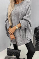 Lavinque Coats & Jackets Gris / S Poncho en Tricot | Coupe Oversize | Élégance et Confort