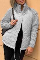 Lavinque Coats & Jackets Gris / S Veste Matelassée Bicolore | Beige | Douce et Texturée