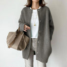 Lavinque Coats & Jackets Gris / XS Manteau Minimaliste Boutonné | Noir | Structuré et Polyvalent