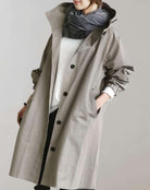 Lavinque Coats & Jackets Gris / XS Trench Oversize à Col Montant | Beige Sable | Fluide et Moderne