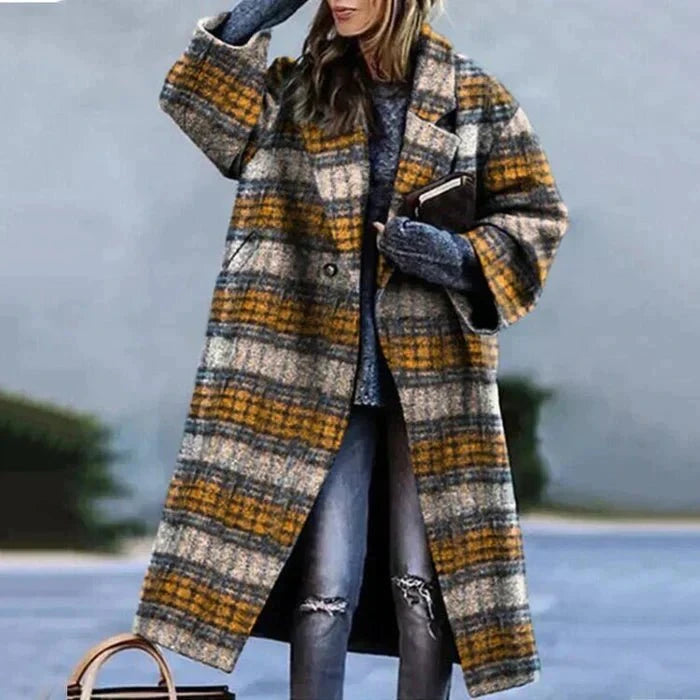 Lavinque Coats & Jackets Jaune Gris / S Manteau Oversize en Laine | Gris Chiné | Moderne et Enveloppant