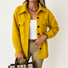 Lavinque Coats & Jackets Jaune / XS Veste Beige Effet Laine | Coupe Décontractée | Parfaite pour la Mi-saison