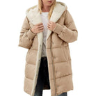 Lavinque Coats & Jackets Kaki / S Doudoune Longue Doublée Polaire | Capuche et Boutons Pression | Ultra-Chaleur et Confort