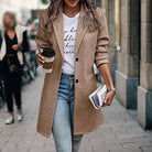 Lavinque Coats & Jackets Kaki / S Manteau Long Classique | Camel | Chic et Urbain