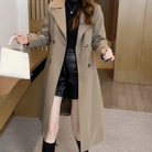 Lavinque Coats & Jackets Kaki / S Manteau Long Élégant | Laine Mélangée | Chic et Intemporel