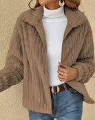 Lavinque Coats & Jackets Kaki / S Veste en Fausse Fourrure | Chaude & Élégante | Hiver Confortable
