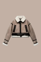 Lavinque Coats & Jackets Kaki / XS Veste Aviateur Doublée | Chic | Chaude et Tendance