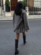 Lavinque Coats & Jackets Manteau Court en Laine | Taupe | Structuré et Tendance
