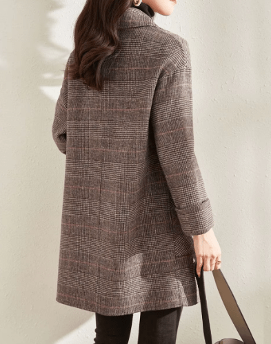 Lavinque Coats & Jackets Manteau Droit | Motif Subtil | Chic & Confortable