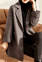 Lavinque Coats & Jackets Manteau Droit | Motif Subtil | Chic & Confortable