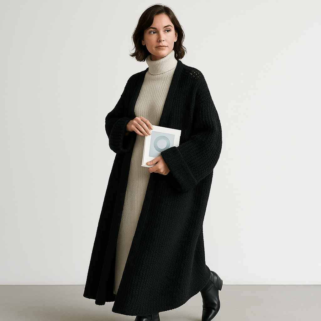 Lavinque Coats & Jackets Manteau Long Beige | Léger et Ouvert | Élégance Décontractée