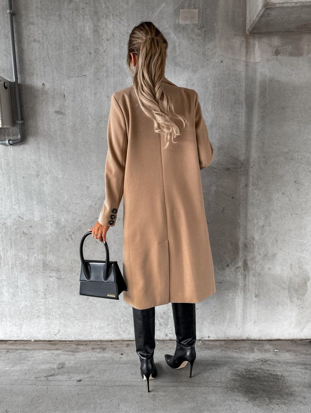 Lavinque Coats & Jackets Manteau Long Élégant | Crème | Chic, Structuré et Intemporel