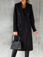 Lavinque Coats & Jackets Manteau Long Élégant | Crème | Chic, Structuré et Intemporel