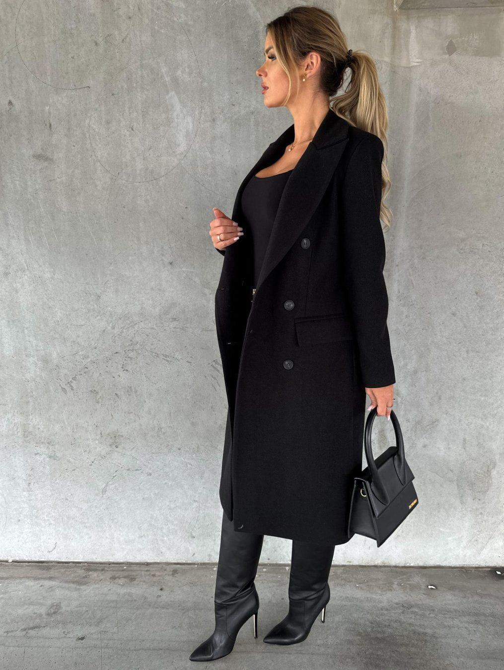 Lavinque Coats & Jackets Manteau Long Élégant | Crème | Chic, Structuré et Intemporel