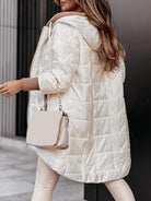Lavinque Coats & Jackets Manteau Matelassé Long Femme | Effet Cuir Noir | Moderne et Protecteur