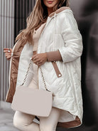 Lavinque Coats & Jackets Manteau Matelassé Long Femme | Effet Cuir Noir | Moderne et Protecteur