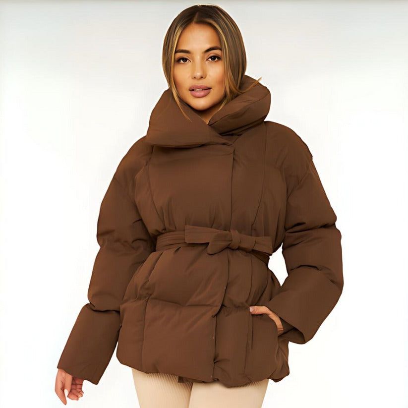 Lavinque Coats & Jackets Marron / M Doudoune Ceinturée | Ultra-Chaude | Élégance et Confort