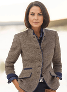 Lavinque Coats &Jackets Marron / S Blazer Chic en Laine | Gris | Élégant et Structuré