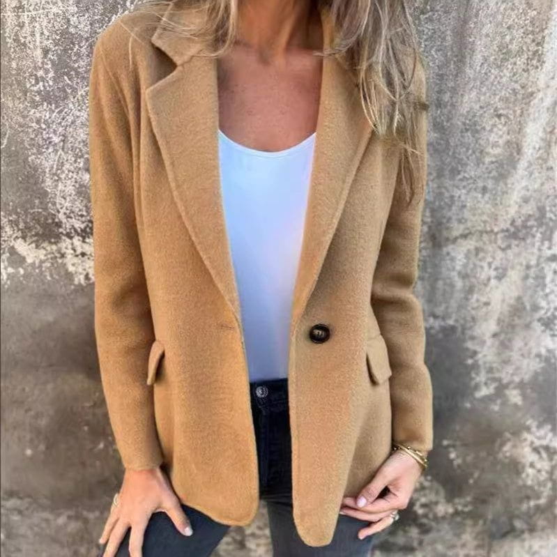 Lavinque Coats & Jackets Marron / S Blazer Laineux Moutarde | Structuré | Chaleureux et Élégant