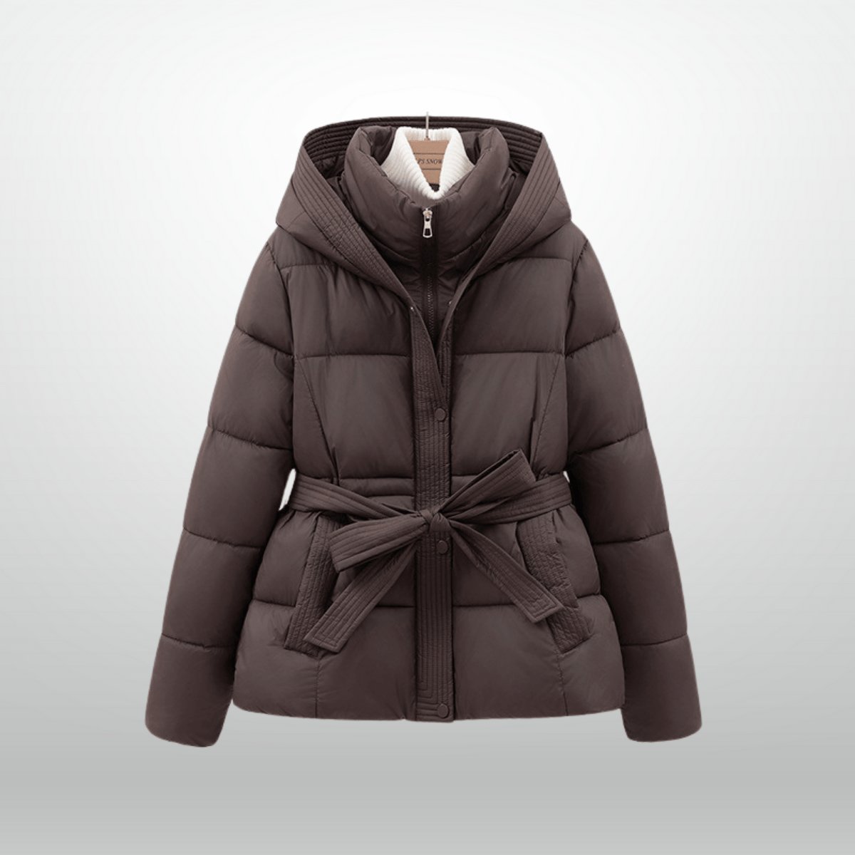 Lavinque Coats & Jackets Marron / S Doudoune Ceinturée Femme | Noire Élégante | Chaude et Stylée