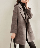 Lavinque Coats & Jackets Marron / S Manteau Droit | Motif Subtil | Chic & Confortable