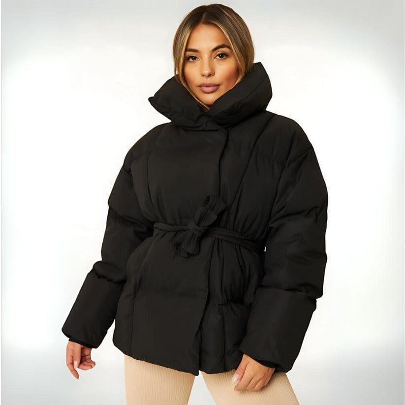 Lavinque Coats & Jackets Noir / M Doudoune Ceinturée | Ultra-Chaude | Élégance et Confort