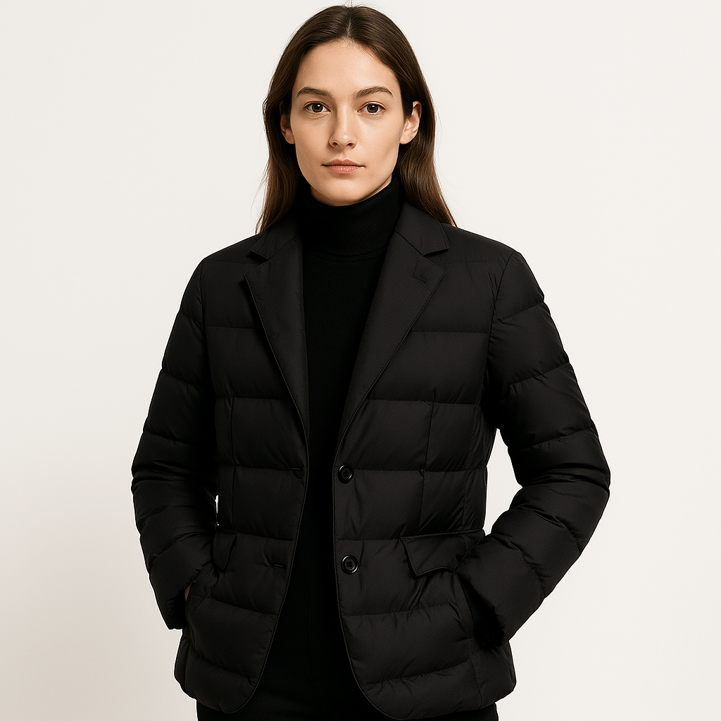 Lavinque Coats & Jackets Noir / S Blazer Matelassé Hiver | Coupe Tailleur | Élégant et Chaud
