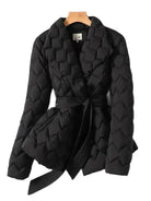 Lavinque Coats & Jackets Noir / S Doudoune Ceinturée | Camel | Matelassée & Élégante