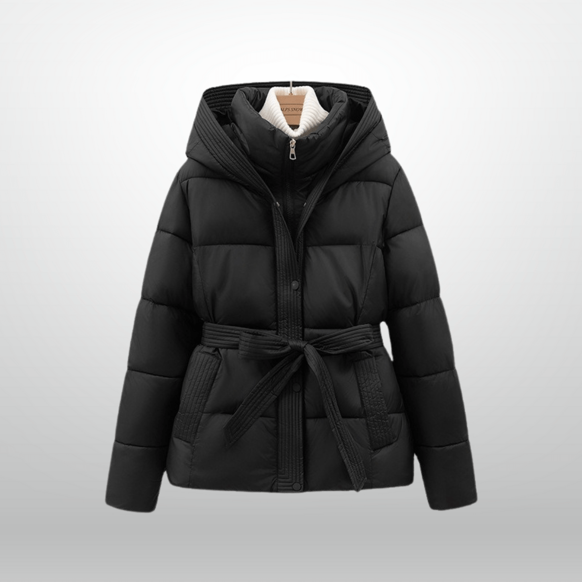 Lavinque Coats & Jackets Noir / S Doudoune Ceinturée Femme | Noire Élégante | Chaude et Stylée