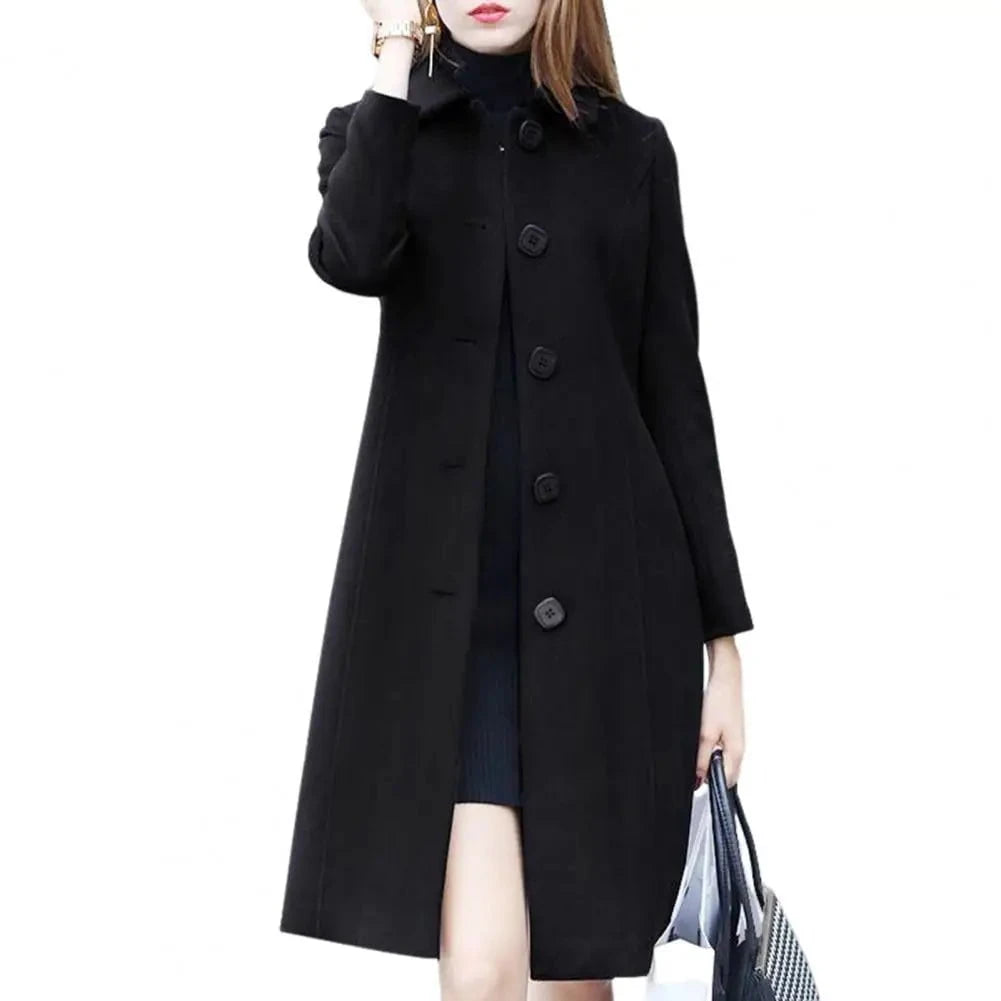 Lavinque Coats & Jackets Noir / S Manteau Femme Élégant | Laine Mélangée | Chic et Intemporel