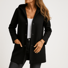 Lavinque Coats & Jackets Noir / S Manteau Fuchsia à Capuche | Coupe Droite | Élégant et Audacieux