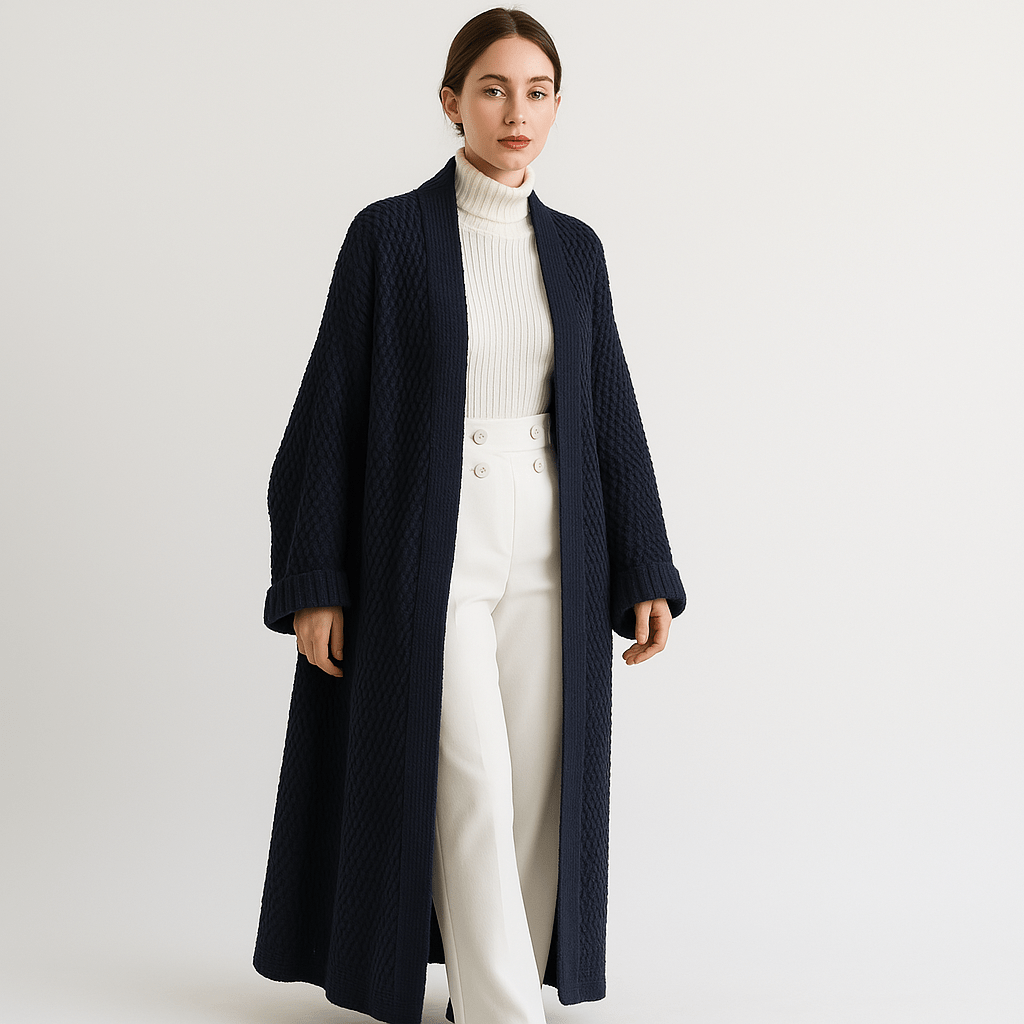 Lavinque Coats & Jackets Noir / S Manteau Long Beige | Léger et Ouvert | Élégance Décontractée