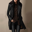 Lavinque Coats & Jackets Noir / S Manteau Long en Similicuir | Chic & Intemporel | Hiver