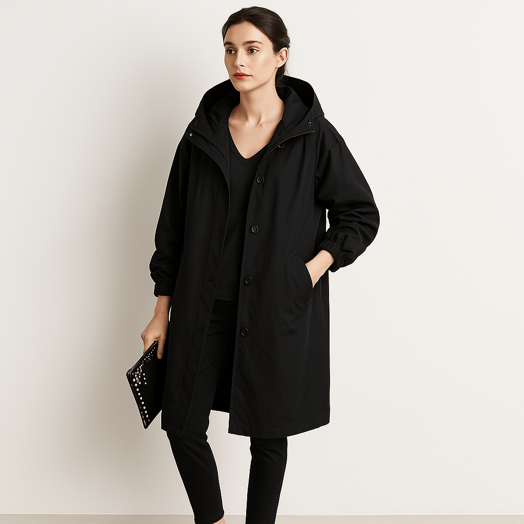 Lavinque Coats & Jackets Noir / S Manteau Noir | Capuche Intégrée | Urbain et Décontracté