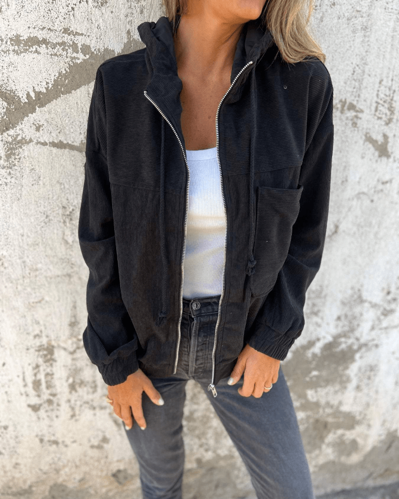 Lavinque Coats & Jackets Noir / S Veste Légère à Capuche | Style Décontracté | Polyvalente et Confortable