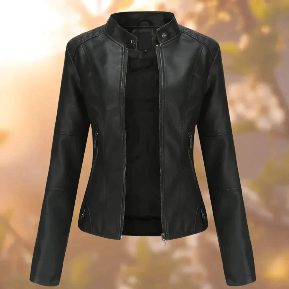 Lavinque Coats & Jackets Noir / S Veste Simili Cuir Noire | Style Motard | Moderne et Intemporelle