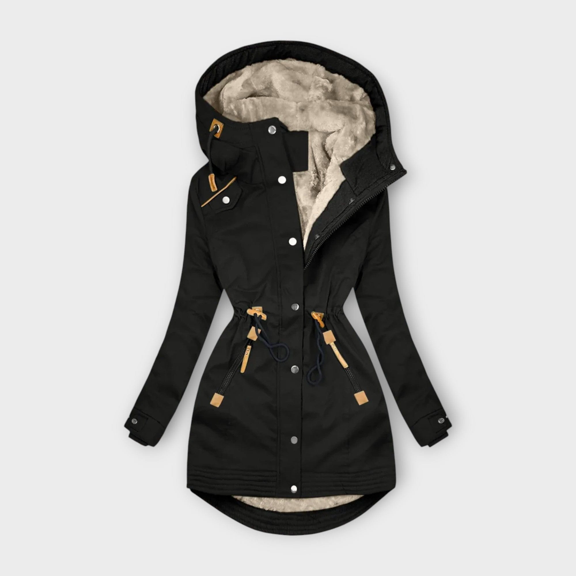 Lavinque Coats & Jackets Noir / XS Parka Hiver Doublée en Fourrure | Chaude et Stylée
