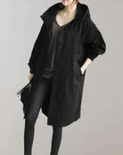 Lavinque Coats & Jackets Noir / XS Trench Oversize à Col Montant | Beige Sable | Fluide et Moderne