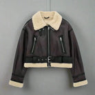 Lavinque Coats & Jackets Noir / XS Veste Aviateur | Similicuir Doublé | Tendance Hivernale