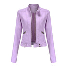 Lavinque Coats & Jackets Pourpre / S Blouson en similicuir | Noir | Rock et intemporel