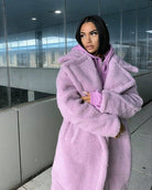 Lavinque Coats &Jackets Pourpre / S Manteau Long en Laine | Élégance | Chaleur et Tendance