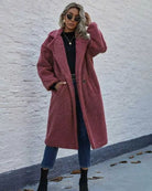 Lavinque Coats &Jackets Rose foncé / S Manteau Long en Laine | Élégance | Chaleur et Tendance
