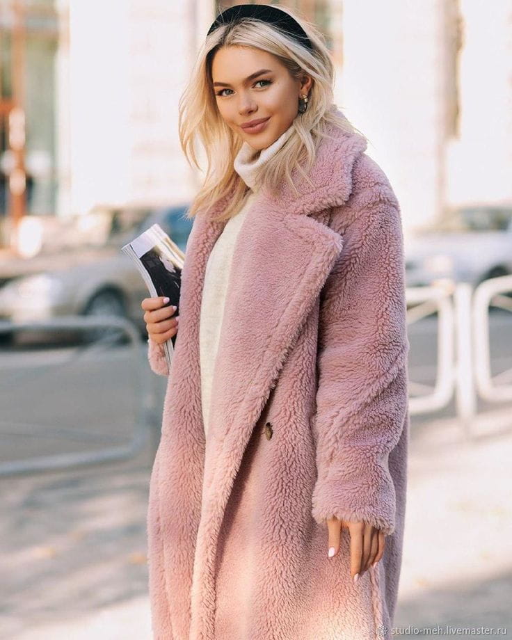 Lavinque Coats &Jackets Rose / S Manteau Long en Laine | Élégance | Chaleur et Tendance