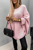 Lavinque Coats & Jackets Rose / S Poncho en Tricot | Coupe Oversize | Élégance et Confort