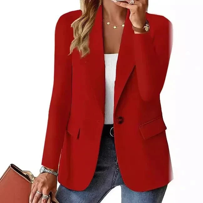 Lavinque Coats & Jackets Rouge / S Blazer Femme Élégant | Classique | Chic et Intemporel
