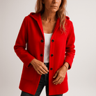 Lavinque Coats & Jackets Rouge / S Manteau Fuchsia à Capuche | Coupe Droite | Élégant et Audacieux