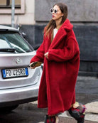 Lavinque Coats &Jackets Rouge / S Manteau Long en Laine | Élégance | Chaleur et Tendance