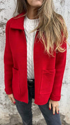 Lavinque Coats & Jackets Rouge / S Veste Courte en Laine | Rouge Vif | Dynamique et Confortable