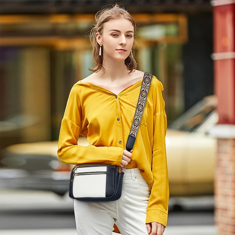 Lavinque Coats & Jackets Sac Bandoulière | Blanc & Marron | Bohème & Pratique